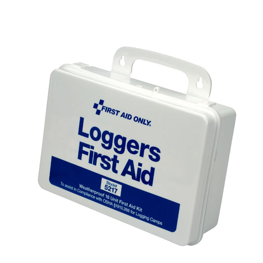 First Aid Only 5217 logger kit case ready for on-site emergencies.