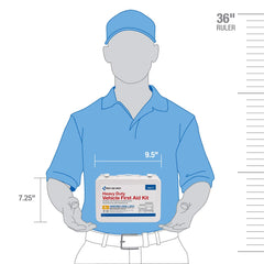 First Aid Only 90672 114-piece contents for vehicle emergencies.