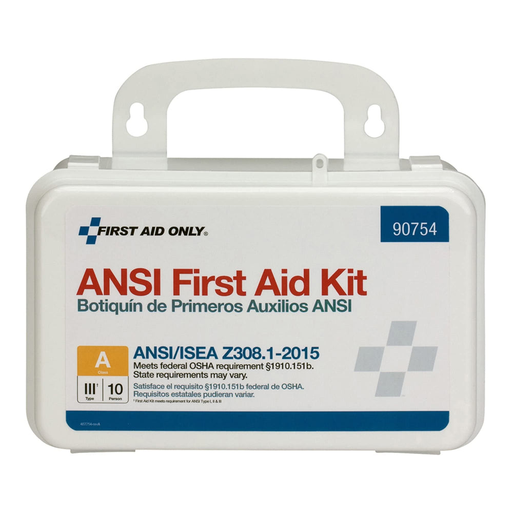 First Aid Only 90754 gauze rolls and pads organized for fast dressing changes.