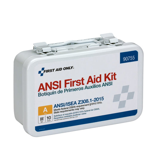 First Aid Only 90755 contents view, complete supplies for minor injuries ready at hand