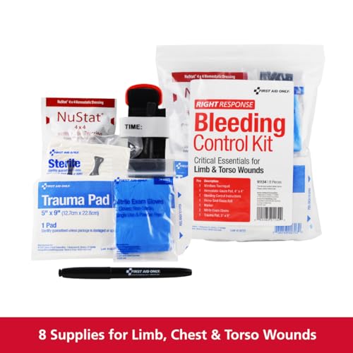 First Aid Only 91134 nitrile gloves for safe, clean handling during emergencies.