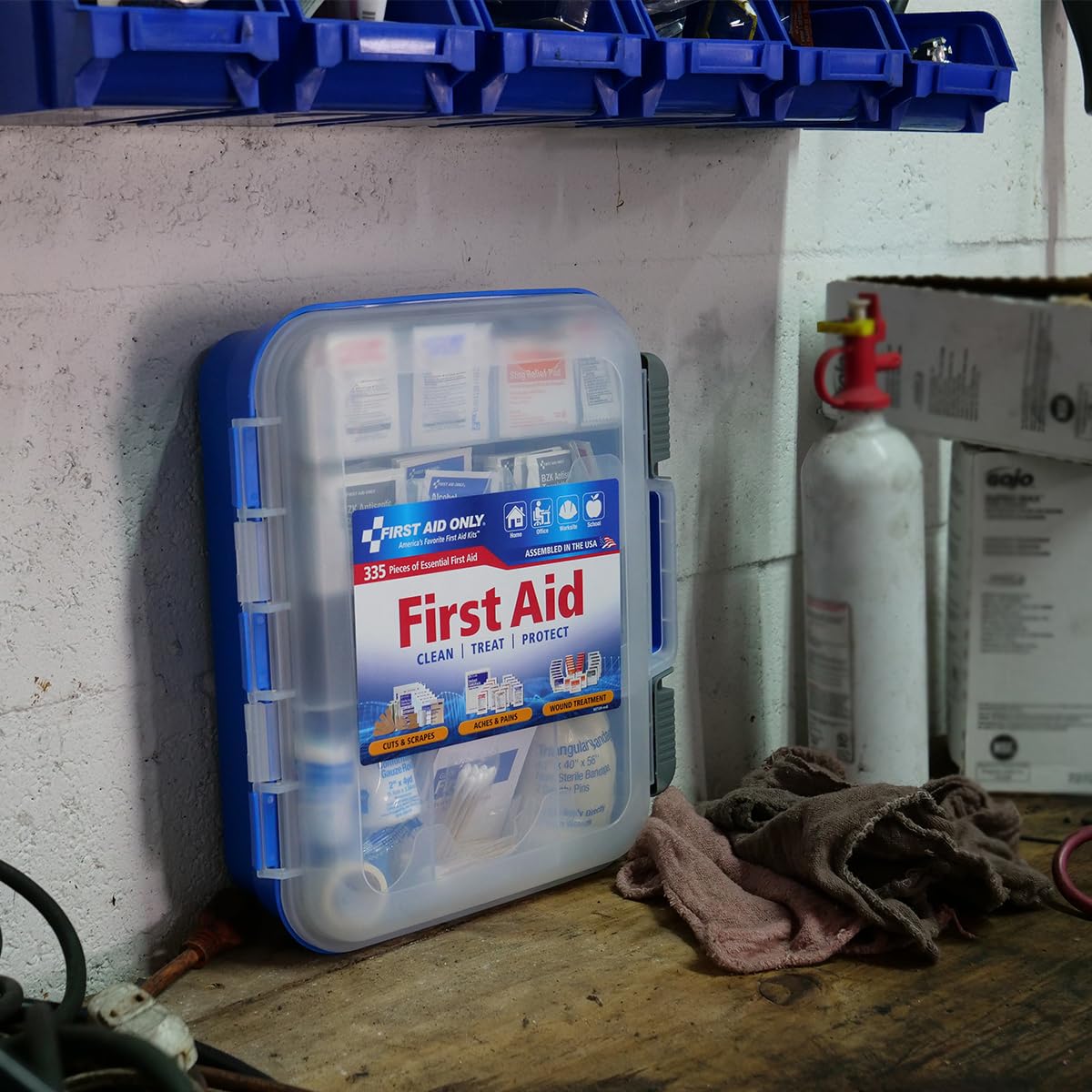 First Aid Only 91247 bandages and gauze ready for minor injuries.