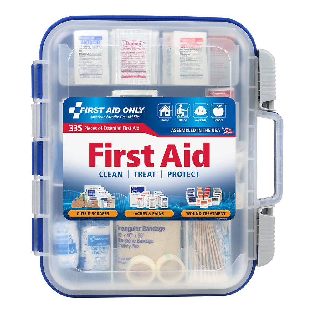 First Aid Only 91247 kit case with durable wall-mount design for easy storage.