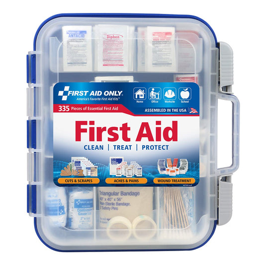 First Aid Only 91247 kit case with durable wall-mount design for easy storage.