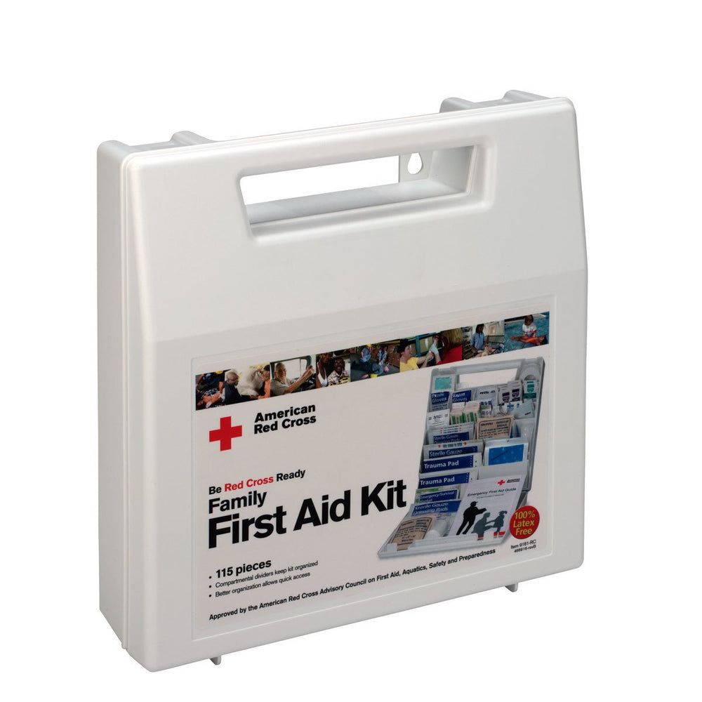 First Aid Only 9161-RC gloves, scissors, and tweezers ready for clean, careful care
