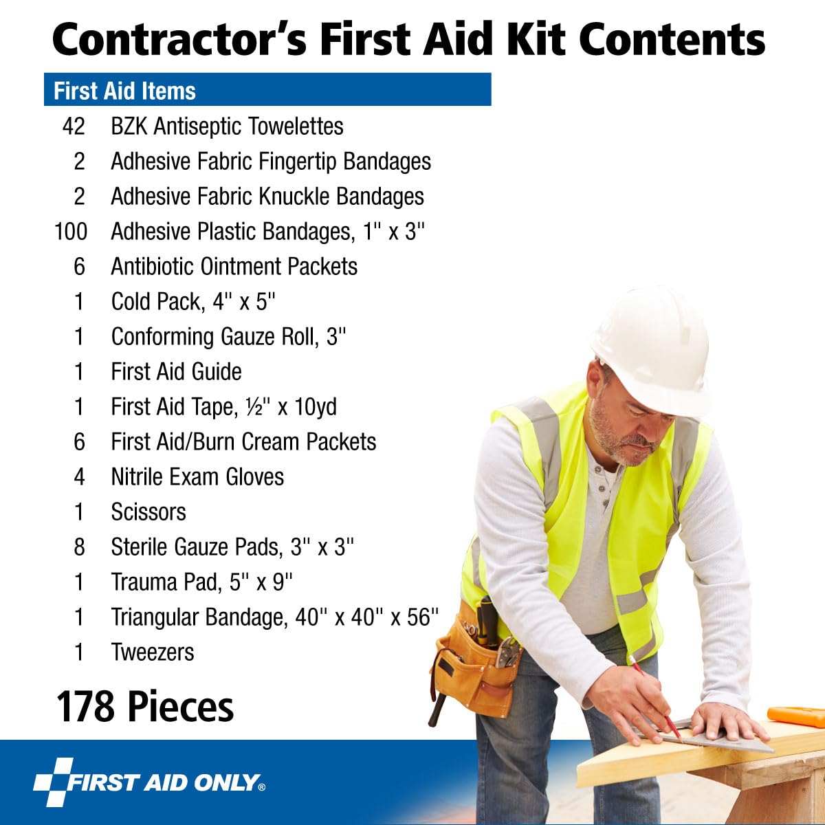 First Aid Only 9302-25M adhesive bandages ready for quick on-site care