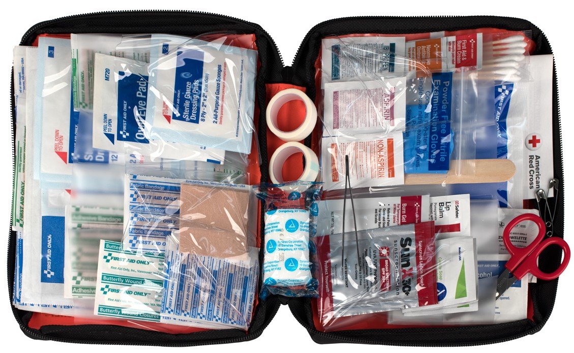 First Aid Only FAO-440 outdoor first aid kit in a zippered case for quick access.