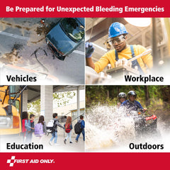 First Aid Only nitrile-gloves provide clean, safe handling during emergencies.