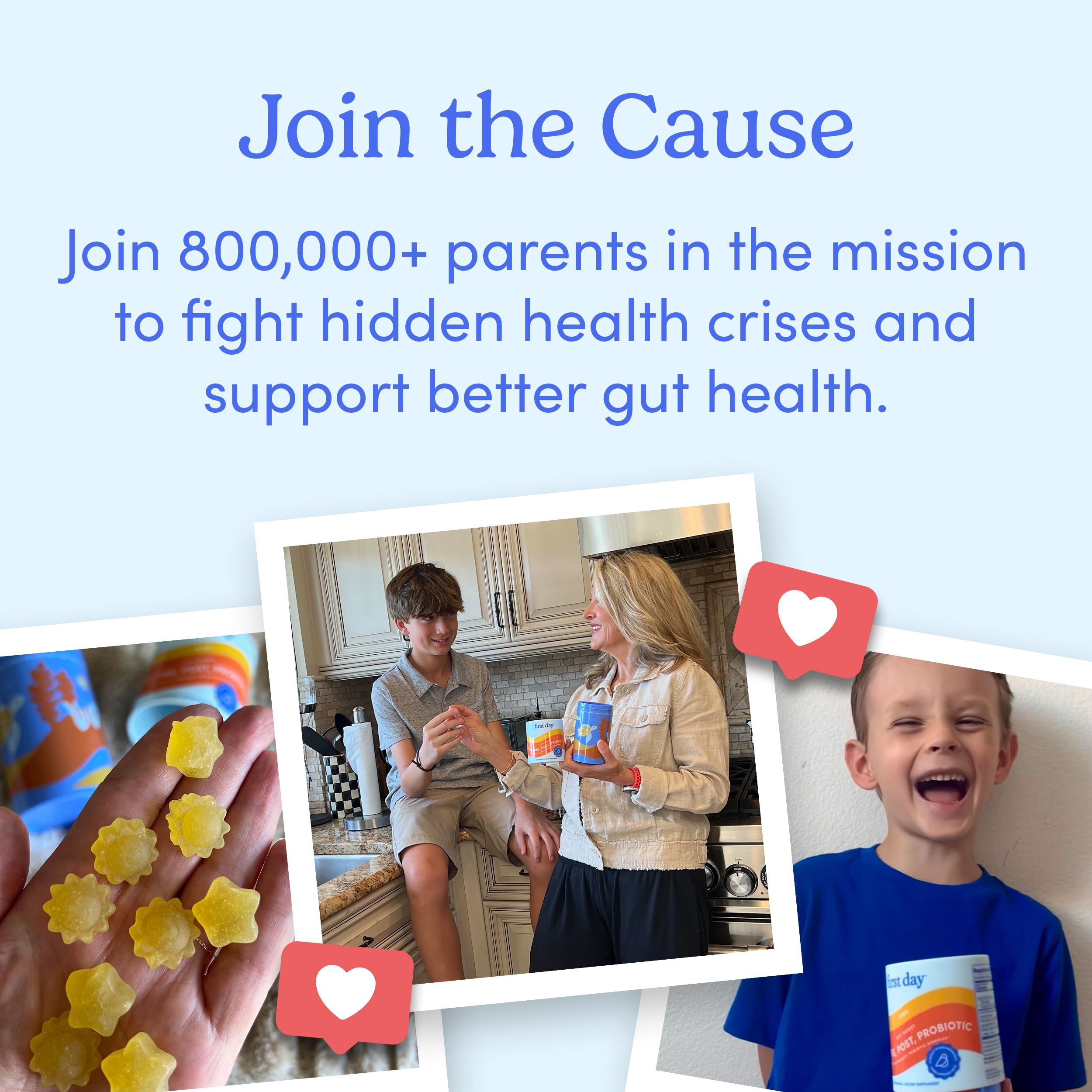 FIRST DAY 30-day supply visual communicates ongoing support