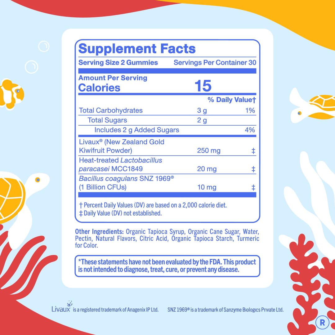 FIRST DAY gummy closeup highlights natural flavors kids enjoy