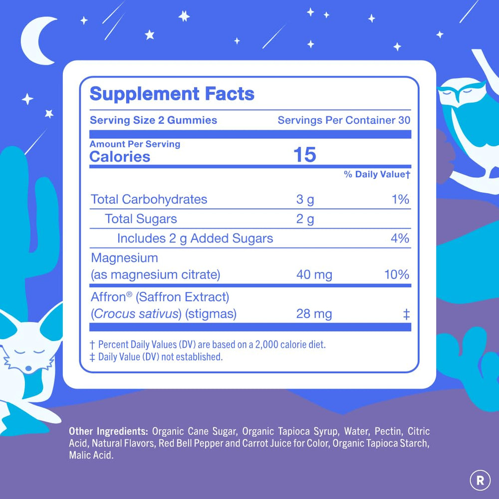 First Day Teens Nighttime Reset label highlights chelated magnesium and allergen-free ingredients