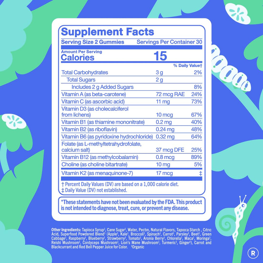 First Day Toddler Multivitamin Gummies spoonful shows easy-to-chew texture