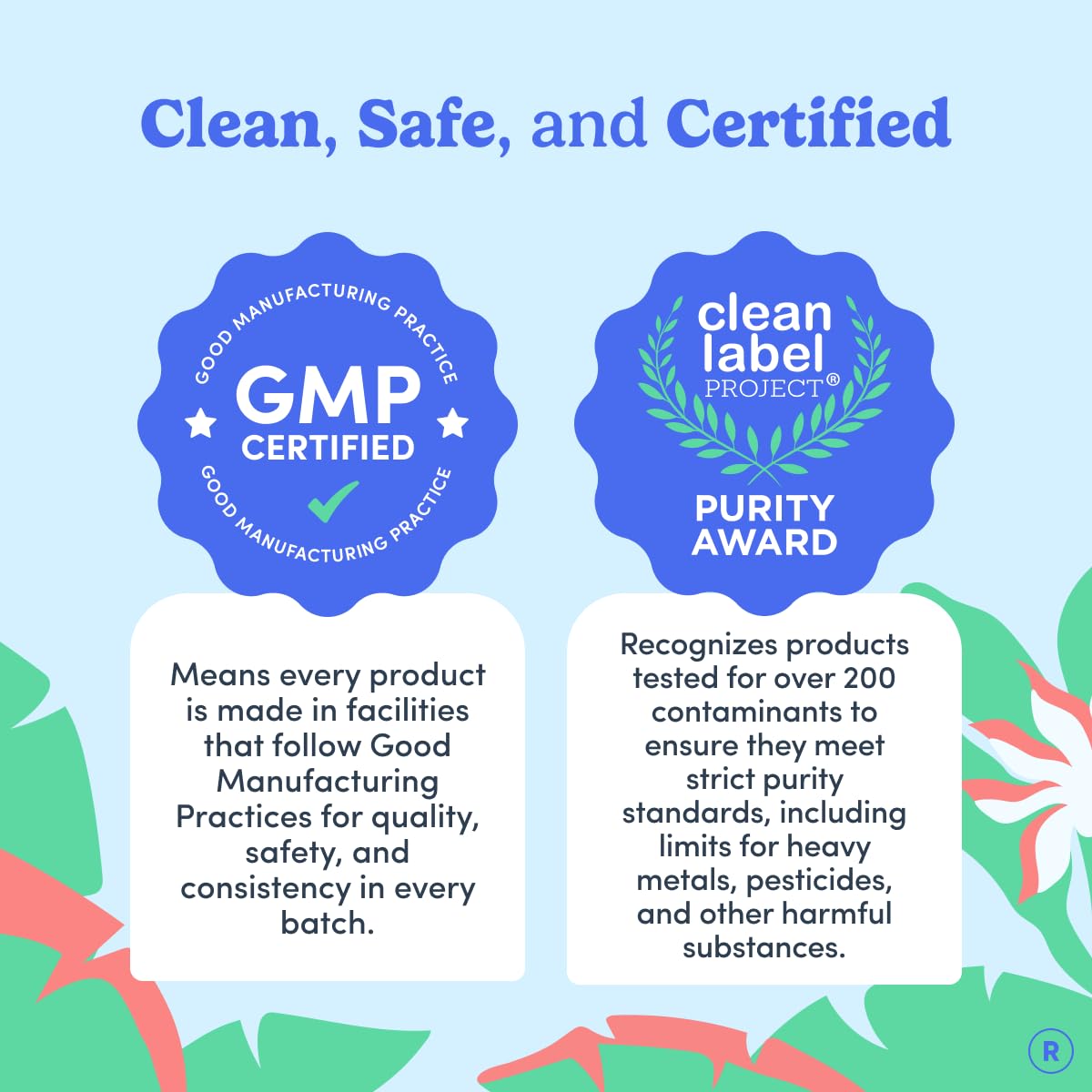 FIRST DAY gummies display vegan and gluten-free compatibility for mindful shoppers.