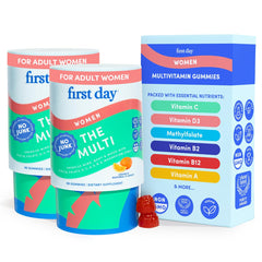 FIRST DAY women's multivitamin bottle front for daily energy support