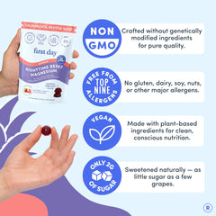 First Day Women's Nighttime Reset packaging opened for easy nightly use.