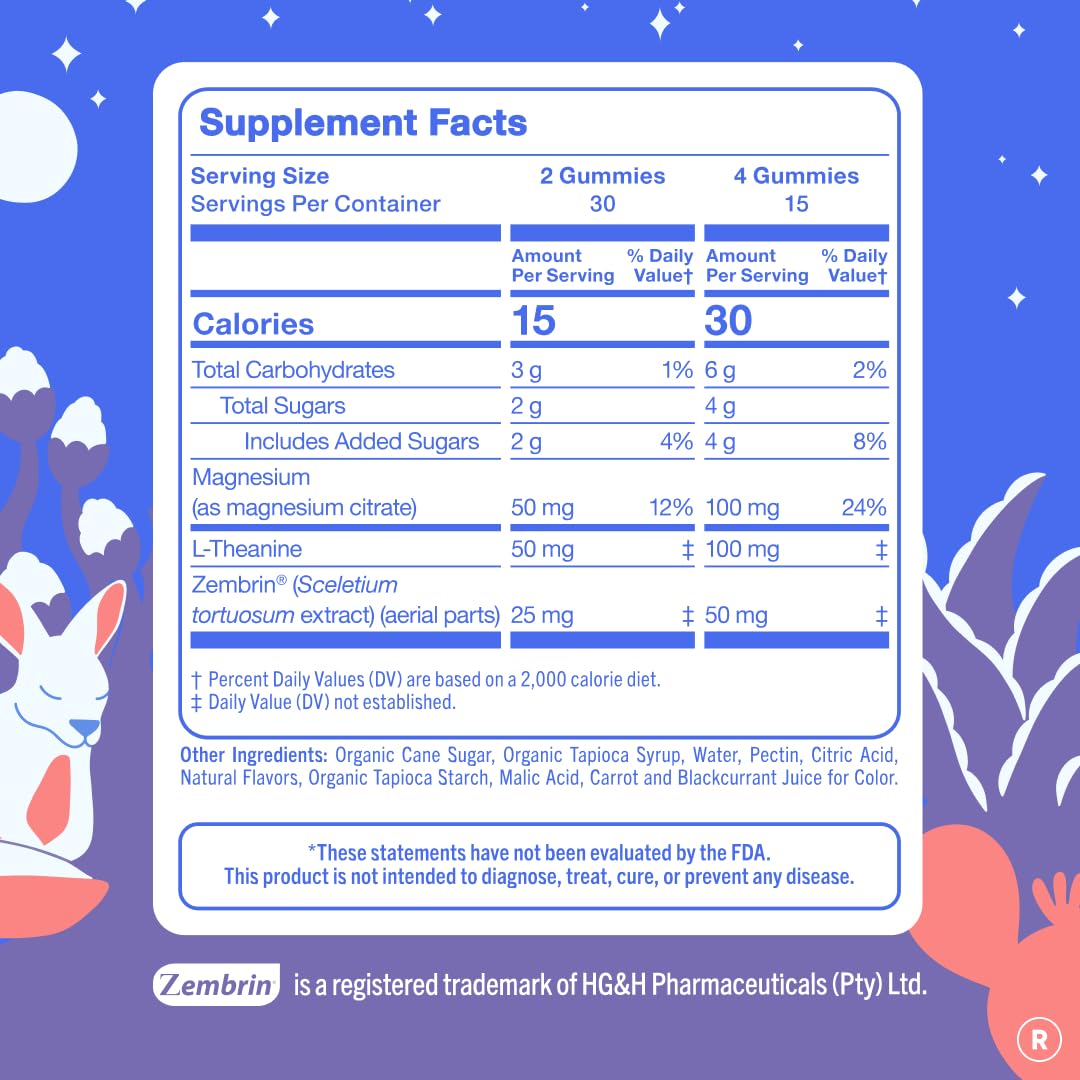 First Day Women's Nighttime Reset gummies serving on a spoon ready for bedtime.