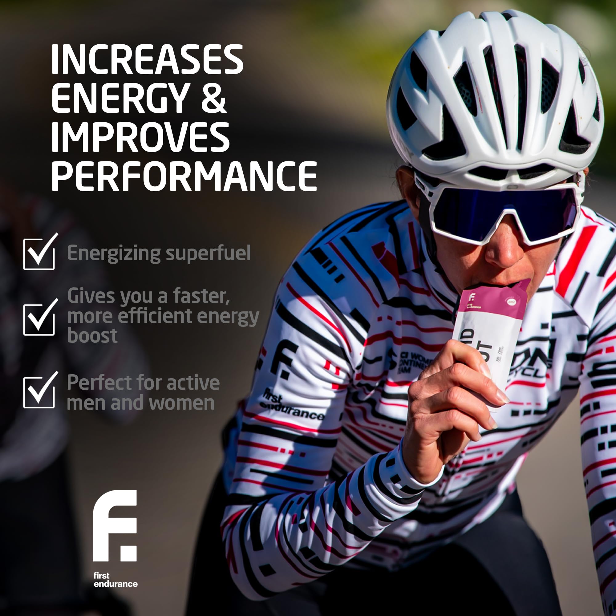 First Endurance Liquid Shot single-serve packet for on-the-go energy fueling.