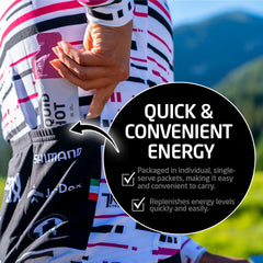 First Endurance Liquid Shot wild berry flavor ready for tasting during workouts.