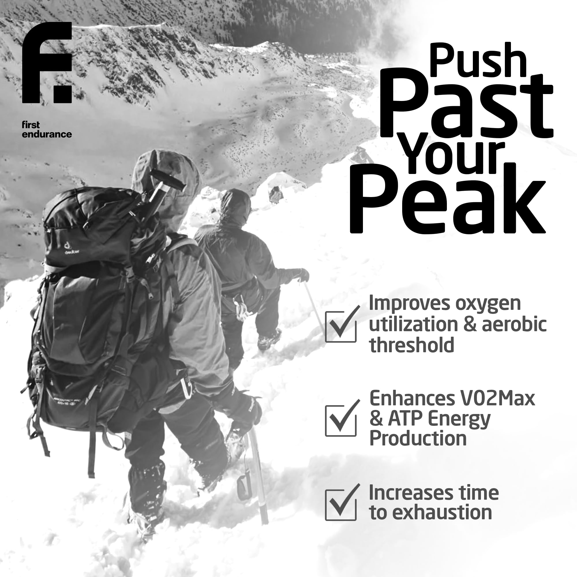 Runner in action with FIRST ENDURANCE OptygenHP during a high‑intensity session.