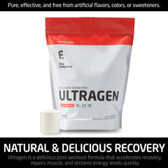 Athlete drinking Ultragen Tropical Punch after a workout.