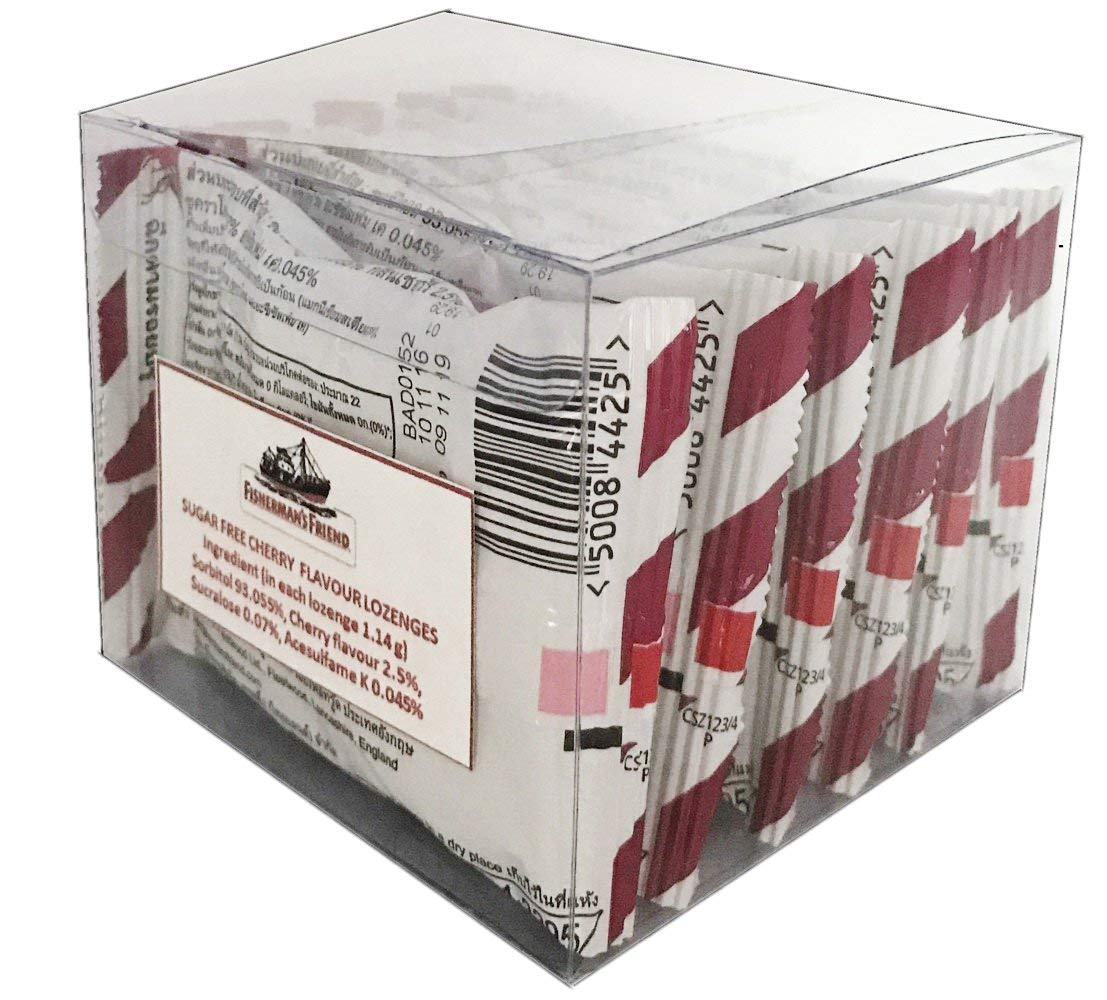 Fisherman's Friend cherry flavor provides a cooling sensation to soothe throat discomfort.