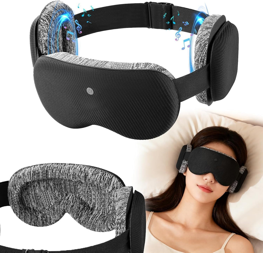 Fismool 3D Bluetooth Sleep Mask eye cups darken the room for deep rest