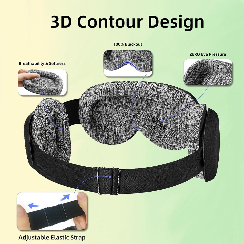 Fismool 3D mask designed for side sleepers reduces pressure on temples