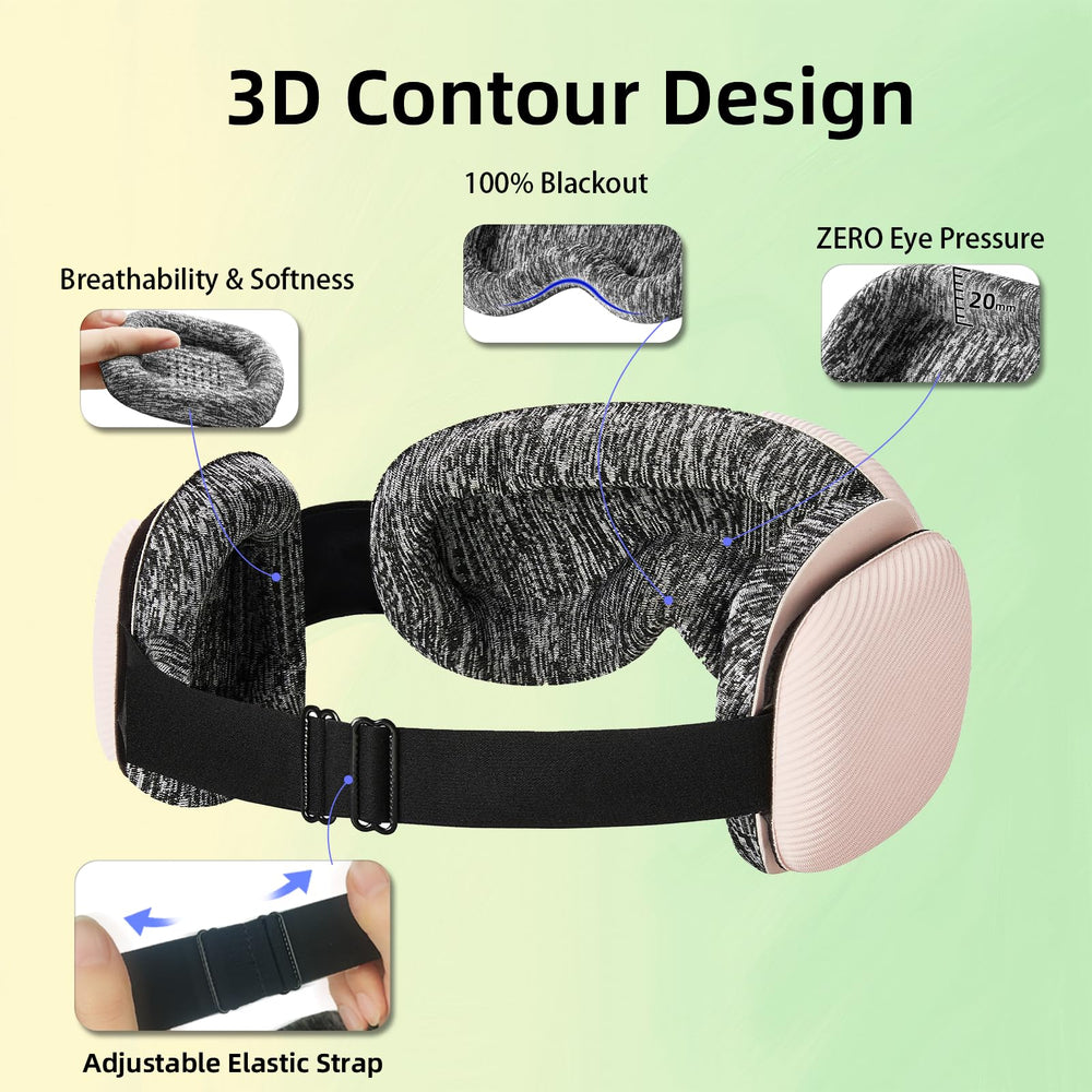 Fismool 3D sleep headphones aligned with ears for comfortable side sleeping.