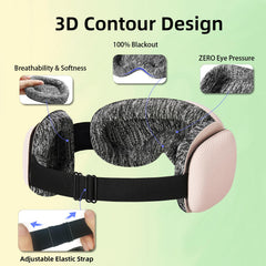 Fismool 3D sleep headphones aligned with ears for comfortable side sleeping.