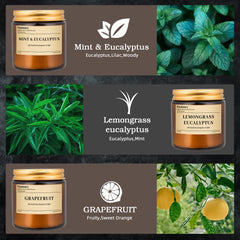 Fissiworx Lemongrass-Eucalyptus amber candle jar brightens spaces and focus.
