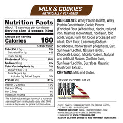 Fit Crunch Tri-Blend whey milk cookies shake glass for quick high-protein nutrition.