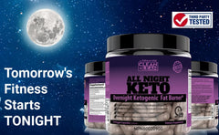 FIT FARM USA Clean+Lean Night Keto ketones blend visuals for overnight fuel