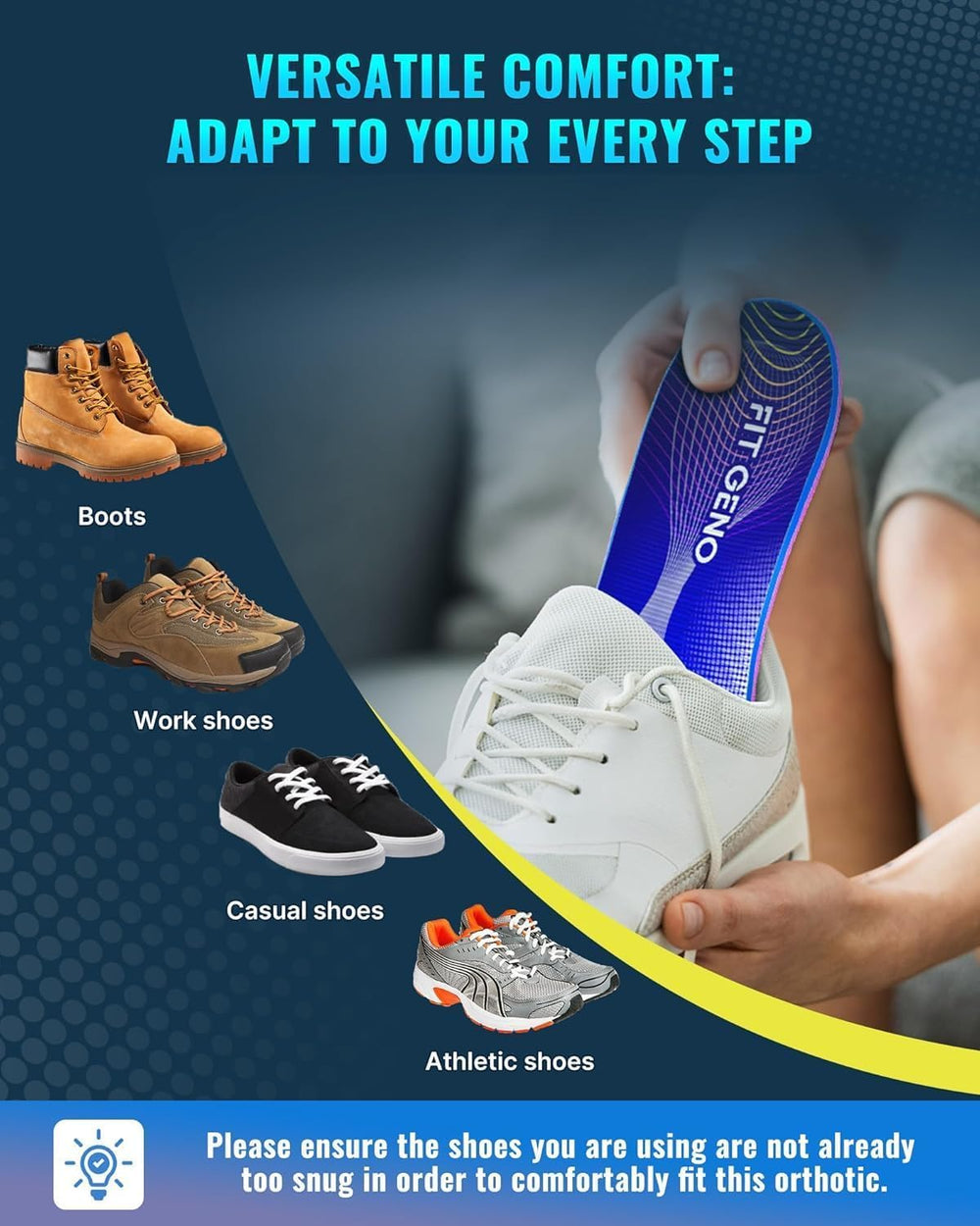 Fit Geno breathable fabric helps odor control during long wear