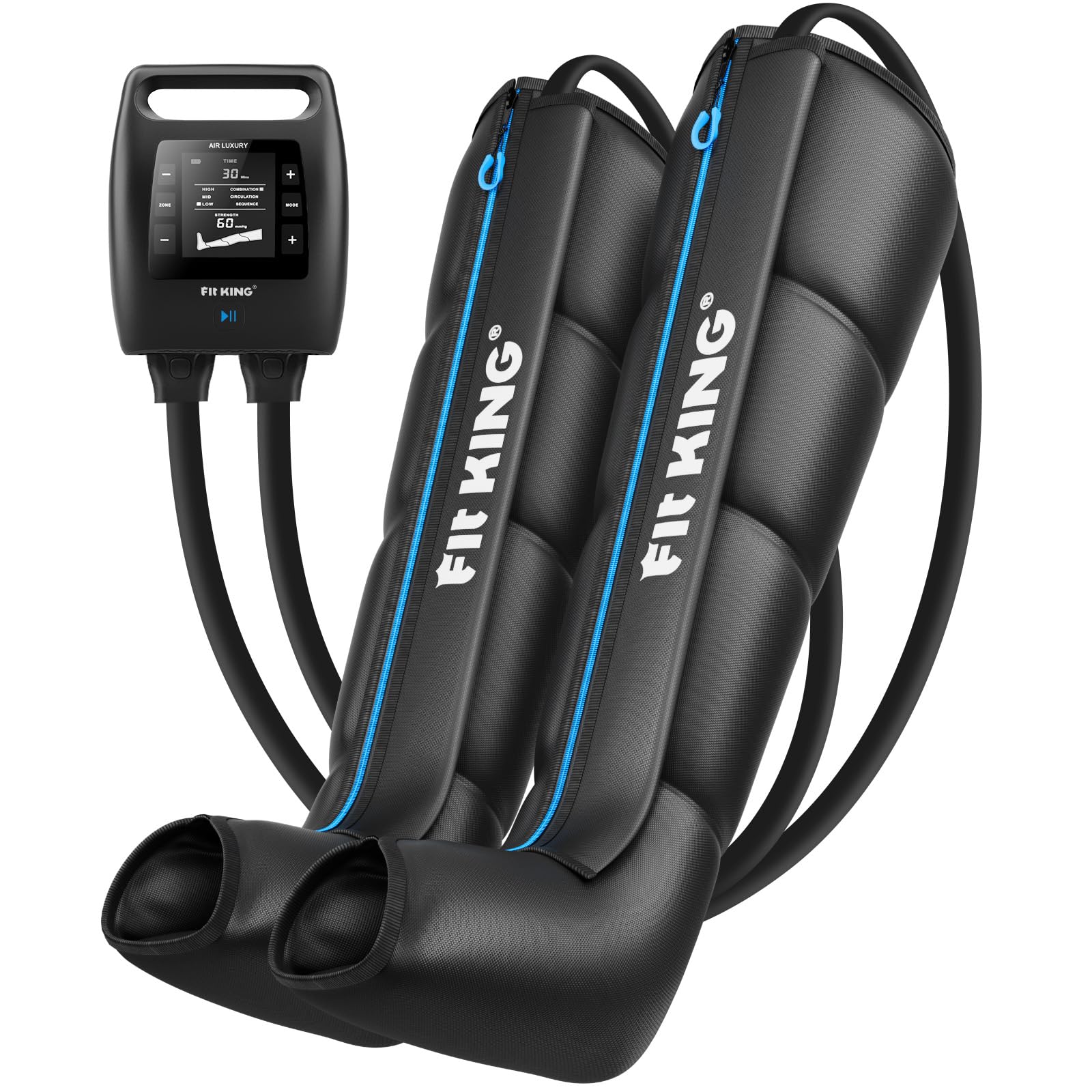 FIT KING air compression system on full legs for targeted recovery