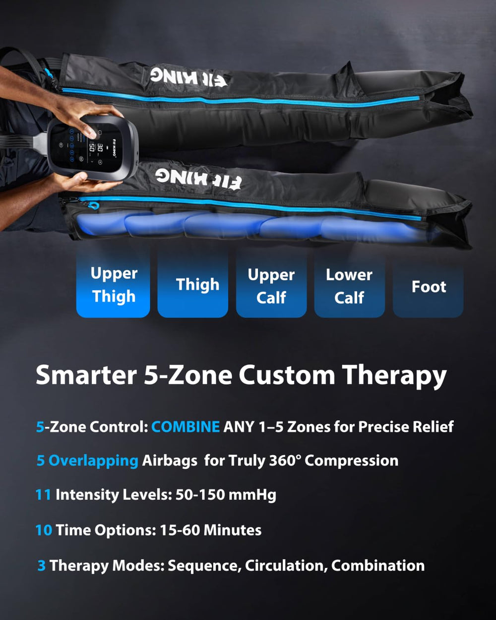 FIT KING compact carry bag keeps the cordless massager ready on the go.