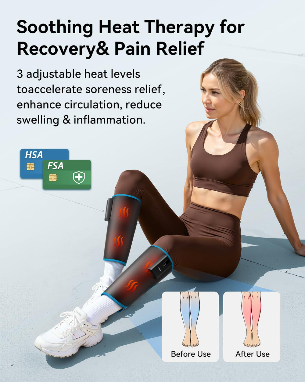 FIT KING 360° compression targets calves for better circulation and recovery.
