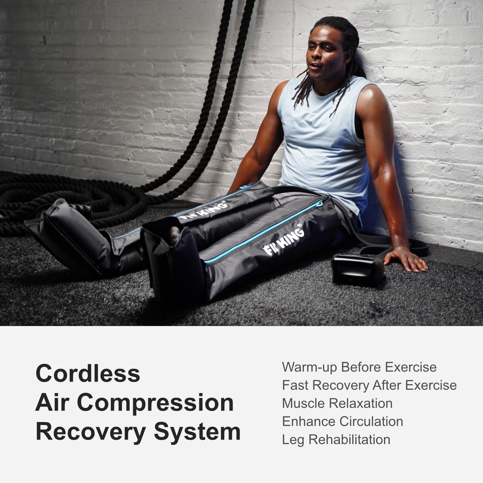 Cordless design with battery pack enables massage on the go.