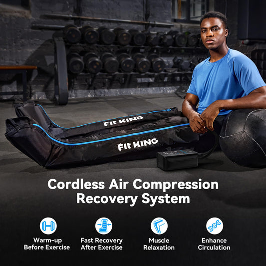 FIT KING sleeves inflating in sequence for targeted leg compression and improved circulation