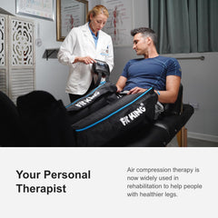 FIT KING digital control unit highlights zone massage for targeted leg sessions.