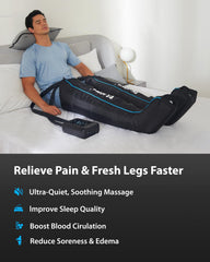 User wearing FIT KING FT-091A boots after workout for circulation support