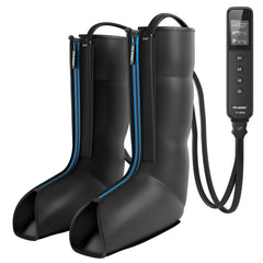 FIT KING leg massager front view highlighting 360° air compression for calves and feet.