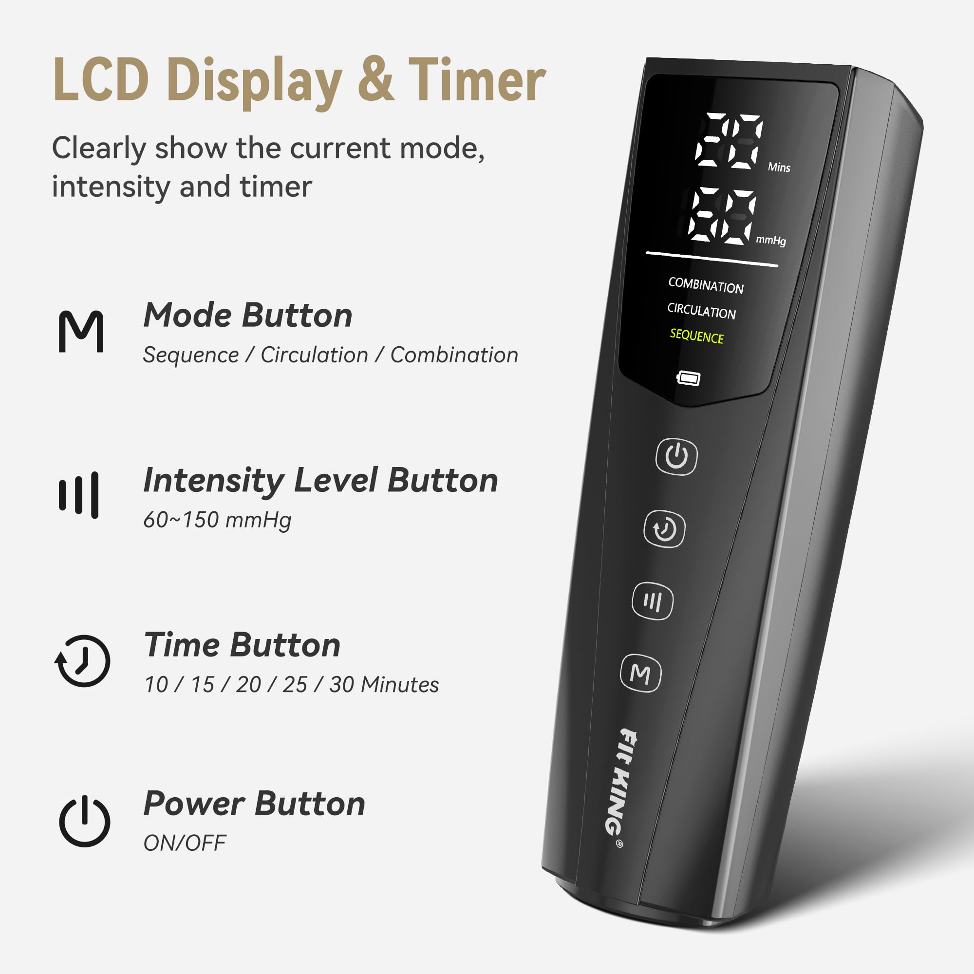 FIT KING massager operates quietly for relaxing home use.