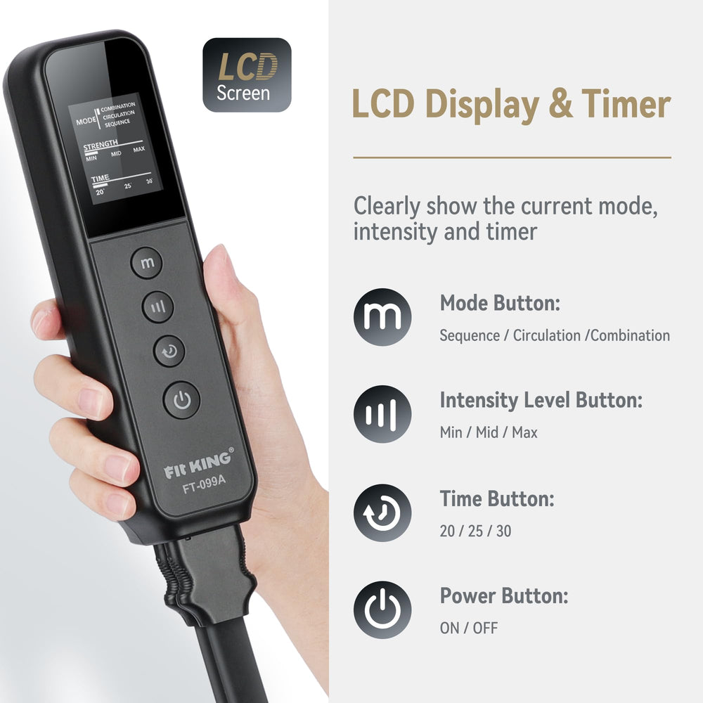 Fit King massager with zipper design for easy wear, especially for seniors.