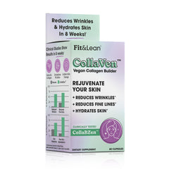 Fit & Lean CollaVen bottle shows vegan collagen support for hydrated skin.