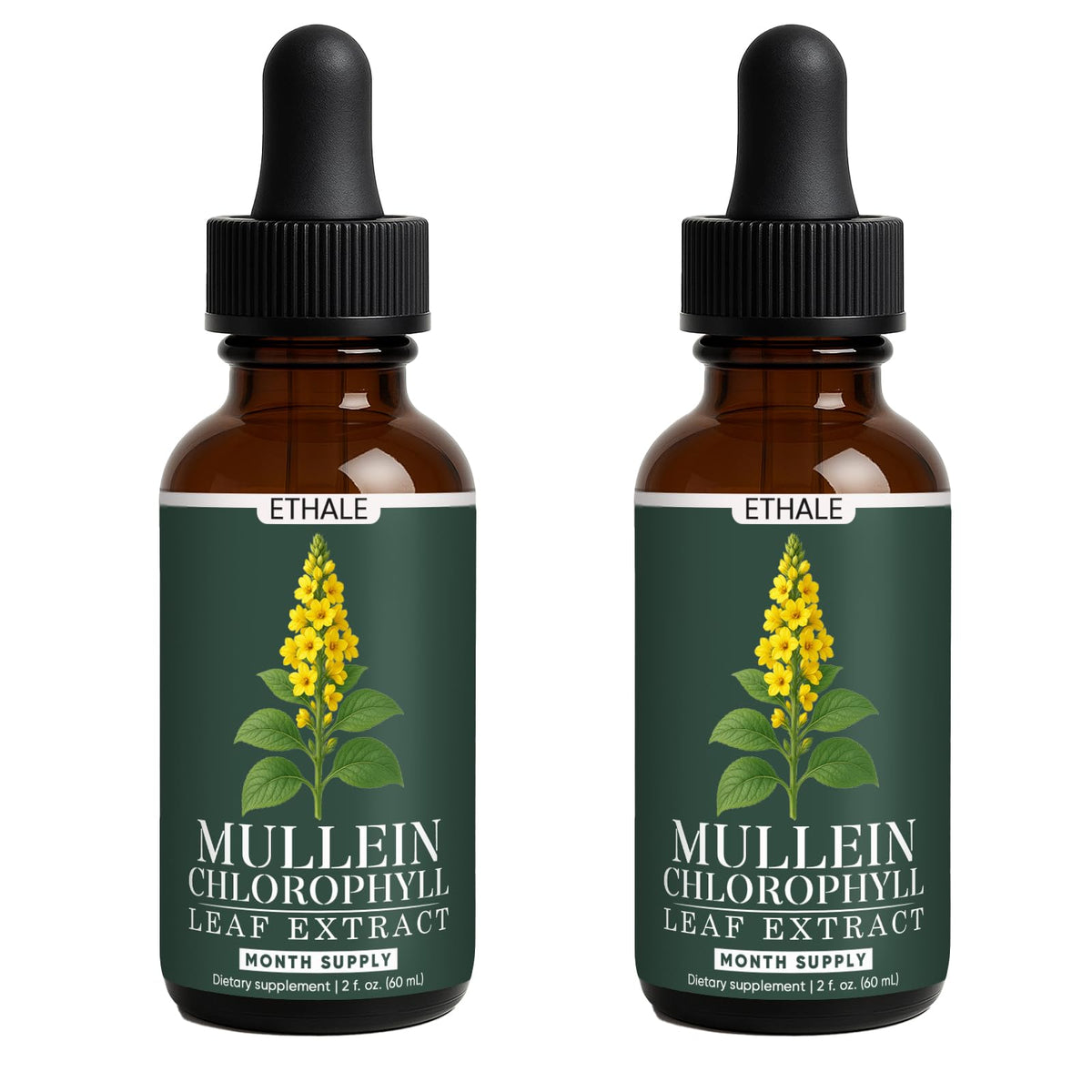 FITactic ETHALE Mullein Drops bottle, easy daily respiratory support.