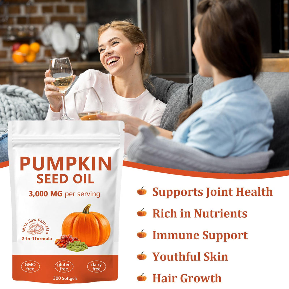 Packaging of FITactic Ovela pumpkin seed oil with 300 softgels for long-term use.