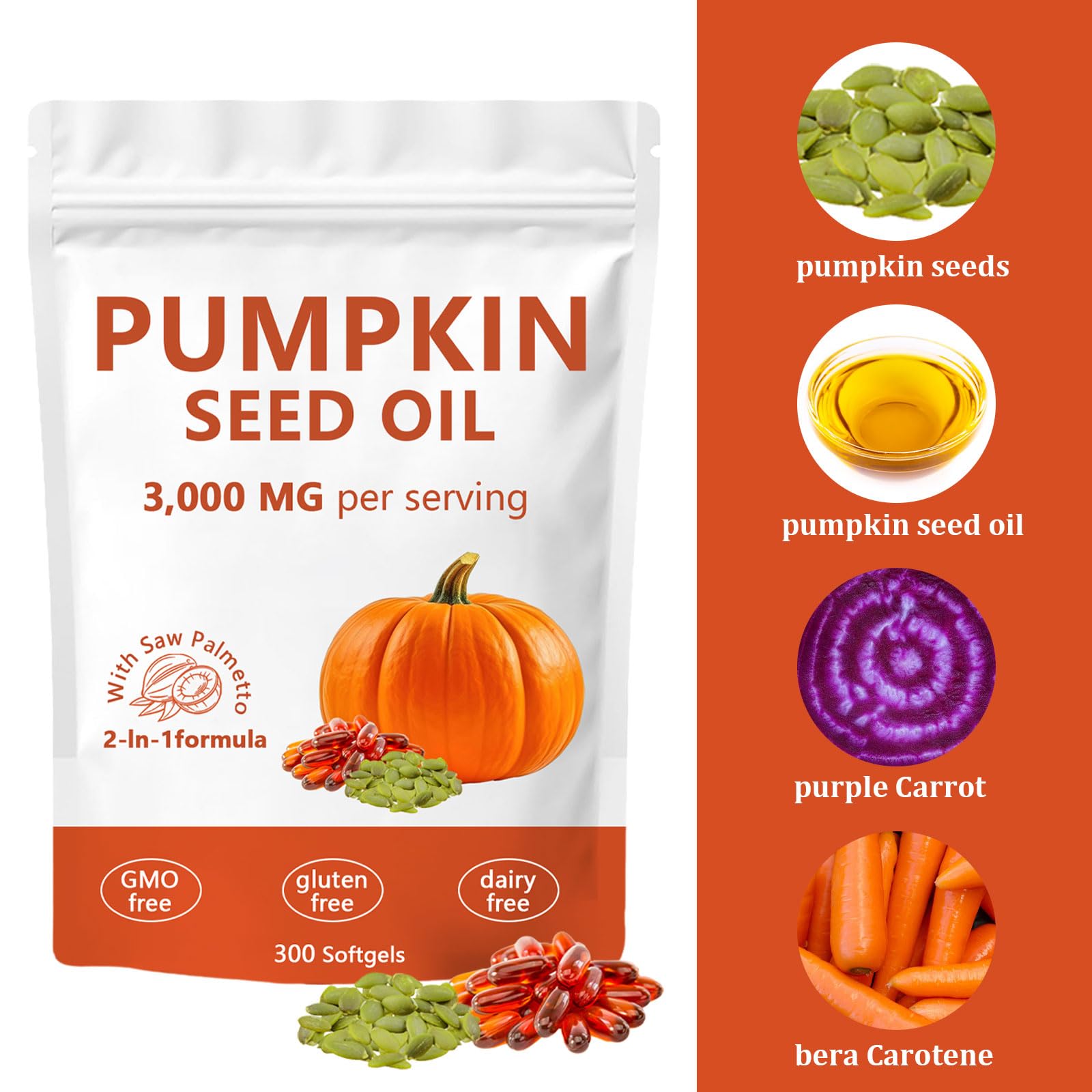 Label on FITactic Ovela pumpkin seed oil capsules showing gluten-free and non-GMO purity.