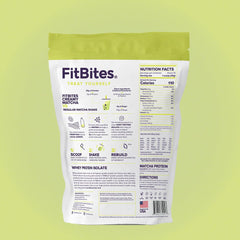 FitBites Matcha Latte shake in a glass showing creamy texture.
