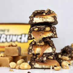 Gluten-free badge on FitCrunch bar packaging