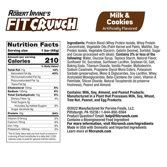 Fit Crunch Snack Size Six-Layer Baked Core reveals the chewy, layered texture.